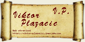 Viktor Plazačić vizit kartica
